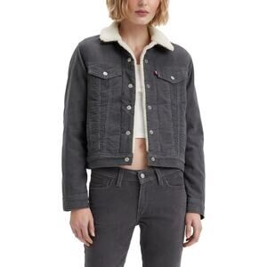Levi's Gray Sherpa-Lined Denim Jacket